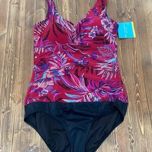 Elegant Floral One-Piece Swimsuit